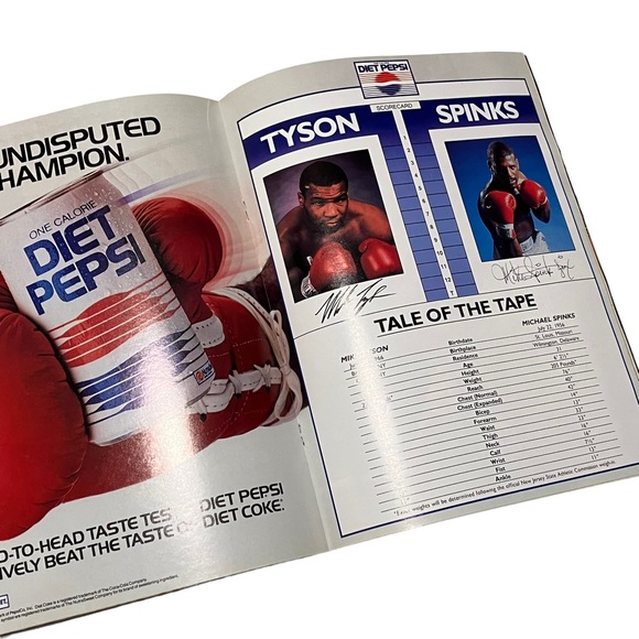 Tyson Vs Spinks June 27, 1988 Official Program Trump Plaza Atlantic City - Picture 10 of 13